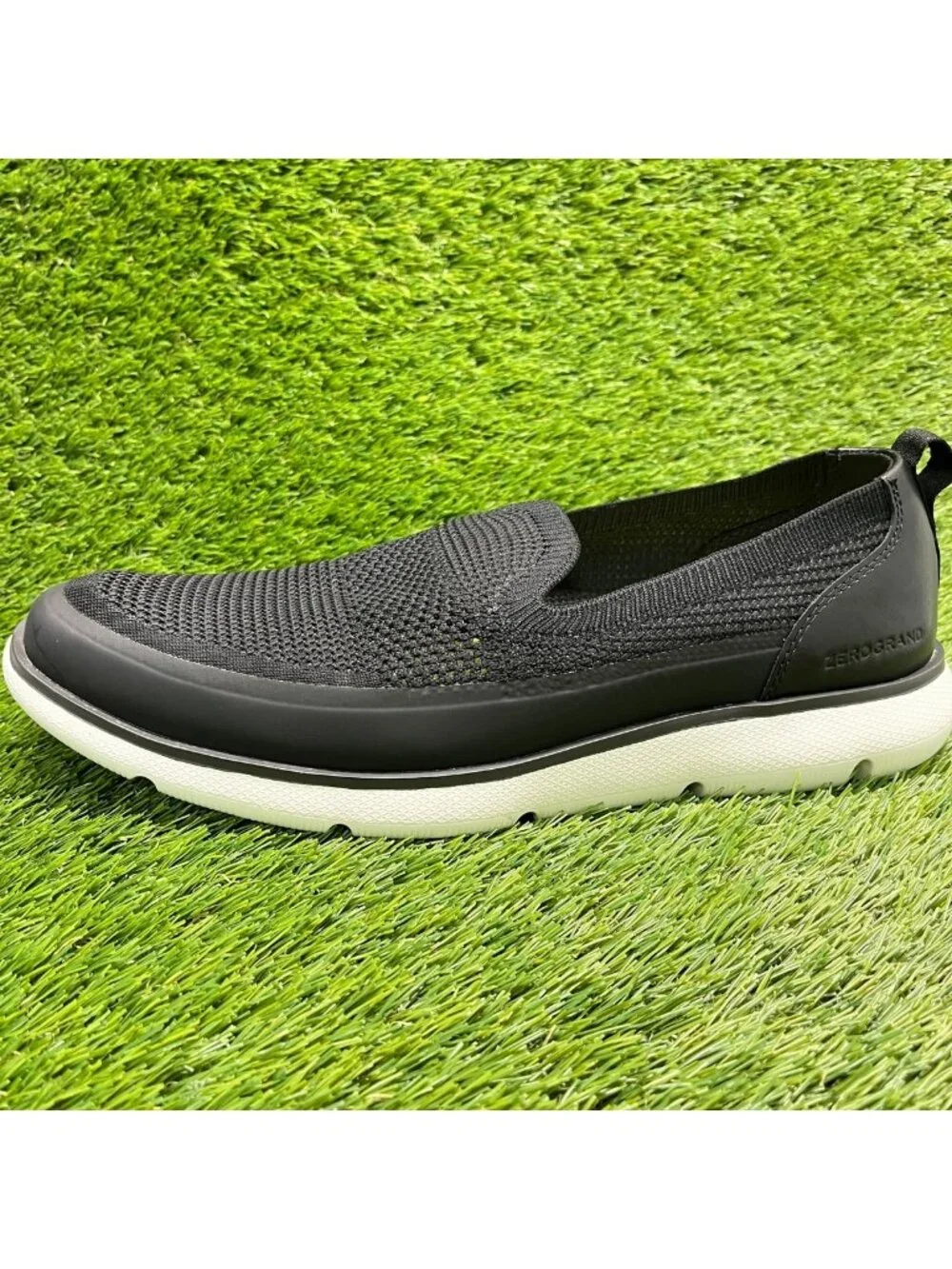 Cole Haan ZeroGrand Omni Mens Size 12 Black White Casual Classic Slip-On Shoes